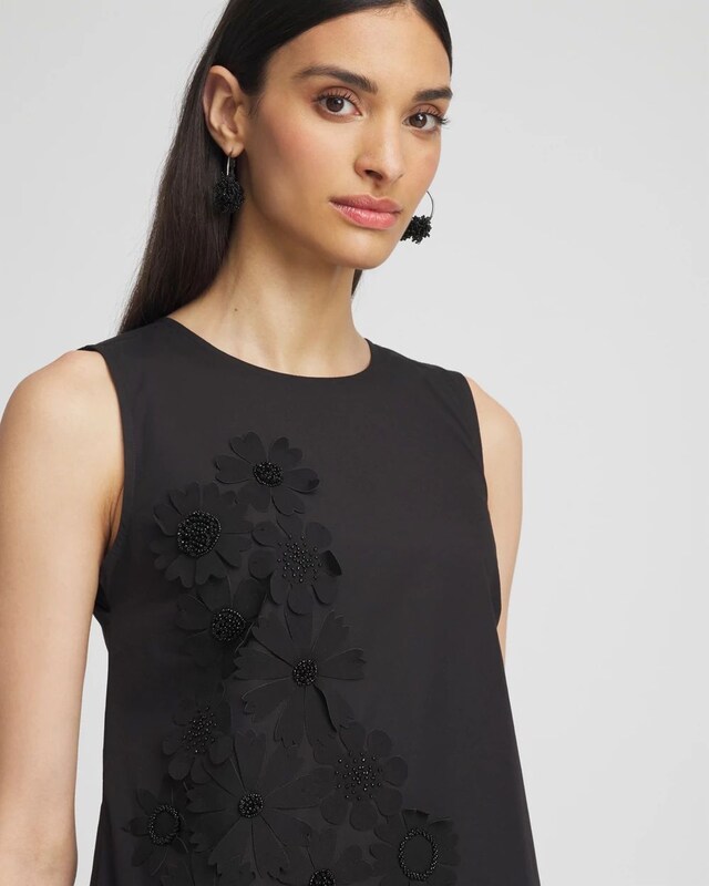3D Flower Applique Sleeveless Dress - image 4